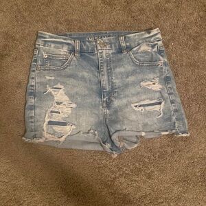 AE Light Wash Jean Shorts